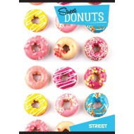 Zvezek Street Donuts A4 karo (5 mm)