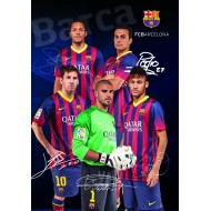 Zvezek z mehkimi platnicami A4 brez črt, FC Barcelona